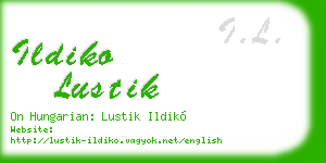 ildiko lustik business card